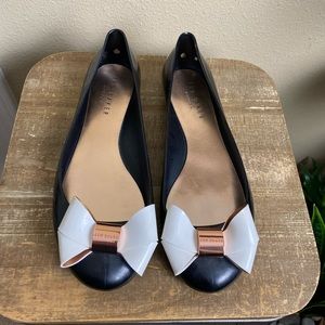 Ted Baker Twinkle Toes Julivia Style Flats with Rose Gold Hardware